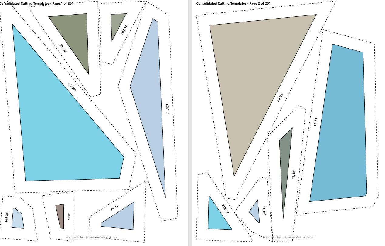 Rt 66 Blue Whale FPP Quilt Pattern 72"x90"