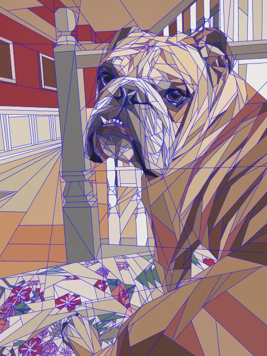 Bruce the Bulldog 2, 60" x 80" FPP Quilt Pattern