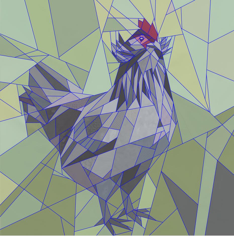 Farm Series, Araucana Hen, 20" FPP Quilt Block
