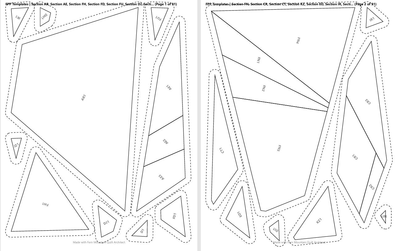 Stuart, 60"x62" Bernese Mountain Dog FPP Quilt Pattern